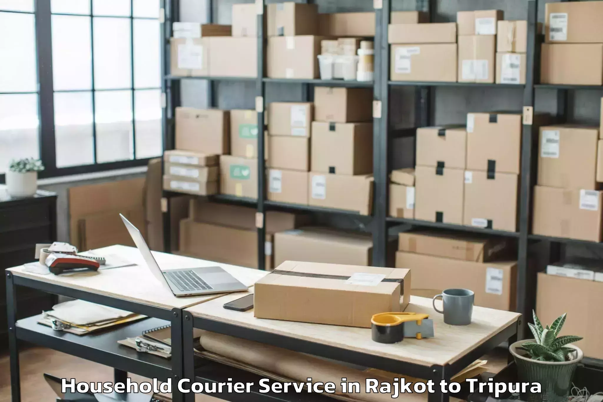 Efficient Rajkot to Tripura University Agartala Household Courier